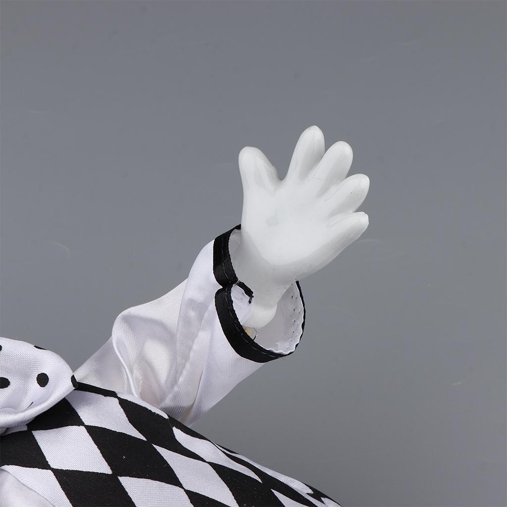 Vintage Collectible Porcelain Dolls - دمية مهرج خزفية مضحكة، تمثال هارليكوين