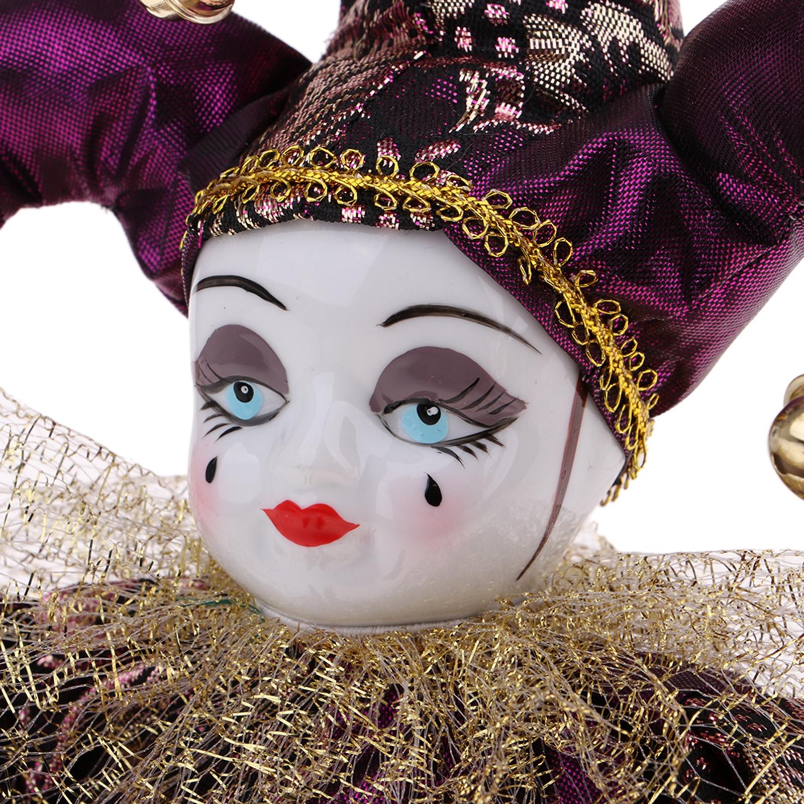 Vintage Collectible Porcelain Dolls - دمى بورسلين على الطراز الإيطالي، مهرج