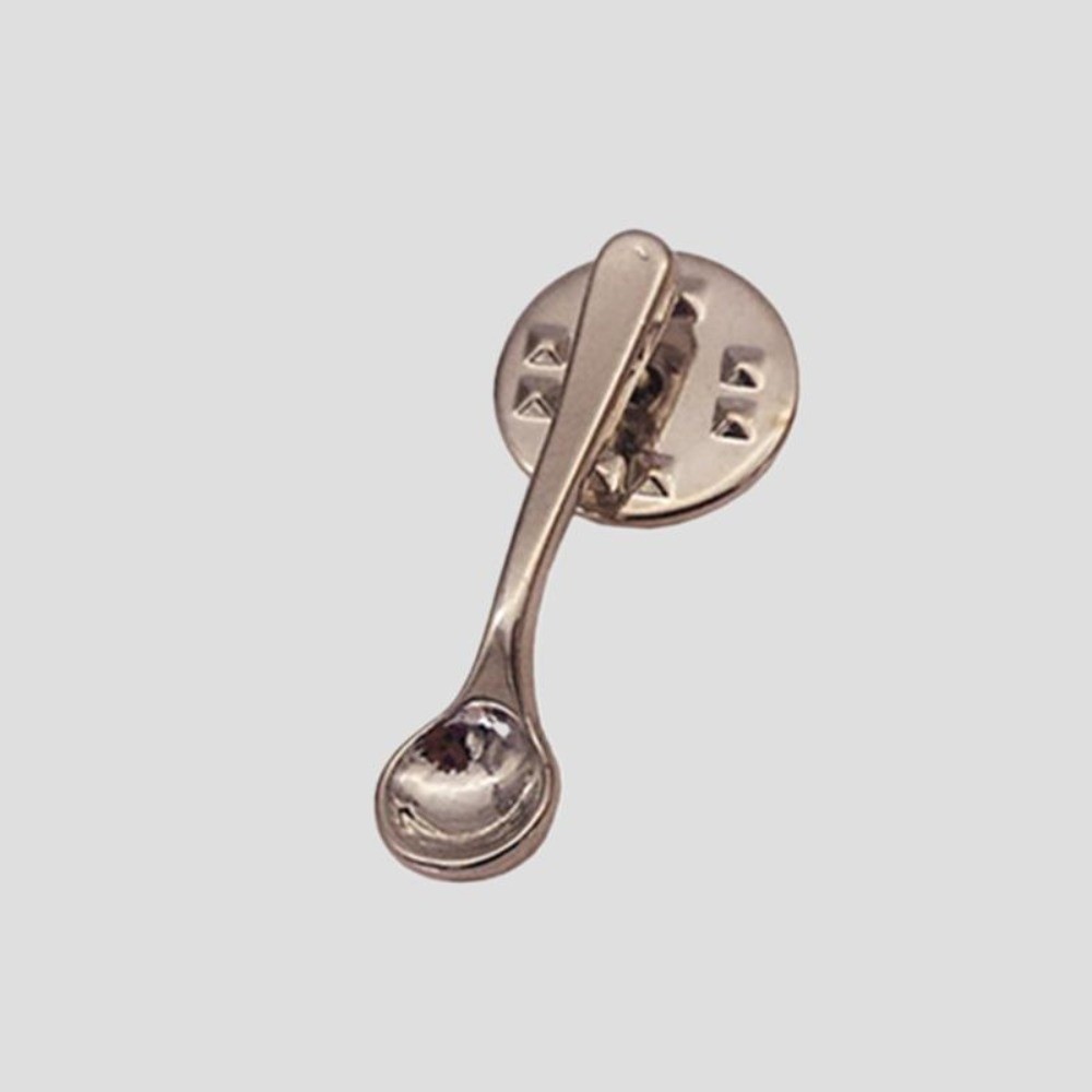 Vintage Collectible Spoons - دبابيس طية صدر معدنية بتصميم ملعقة