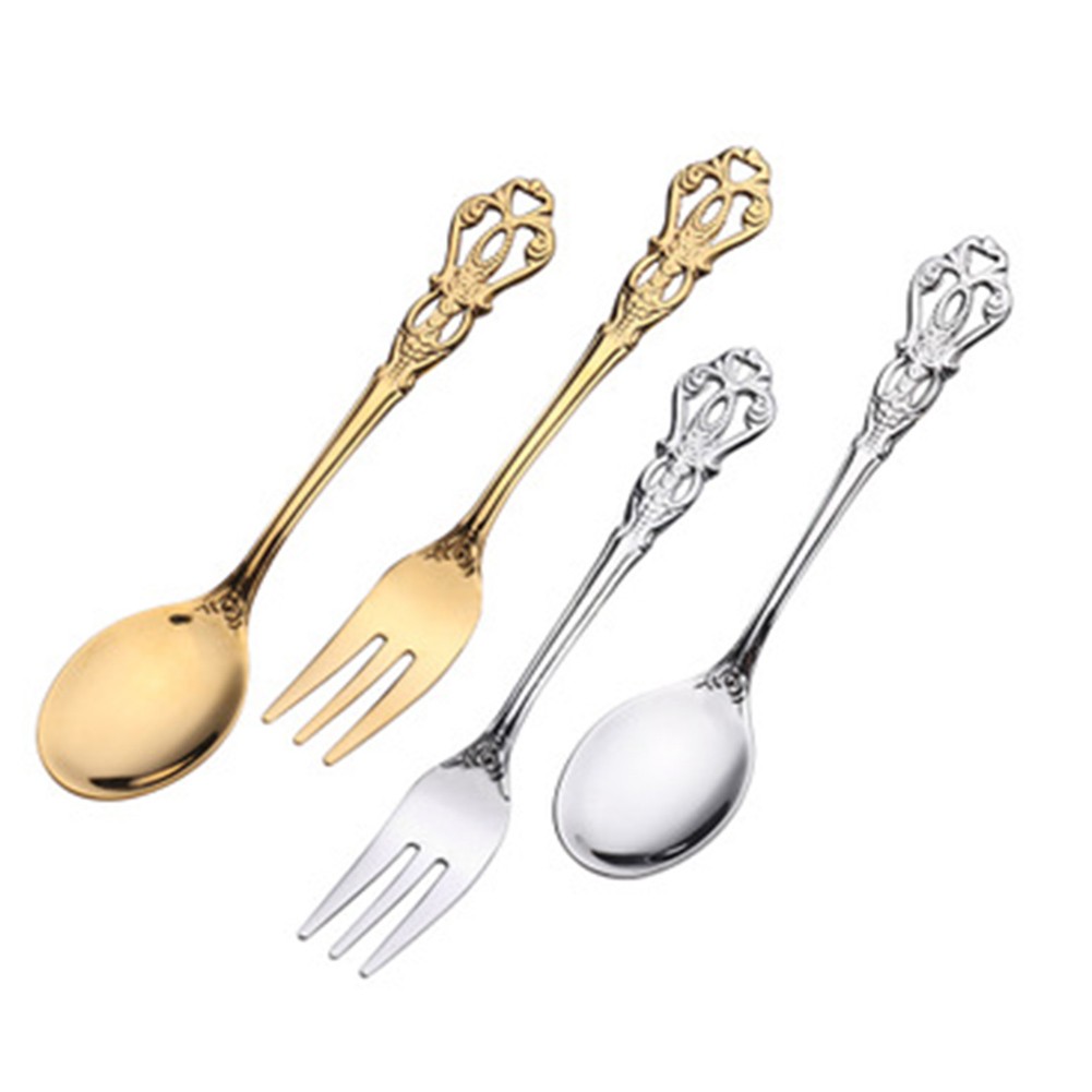 Vintage Collectible Spoons - زوج واحد من أدوات المائدة الذهبية