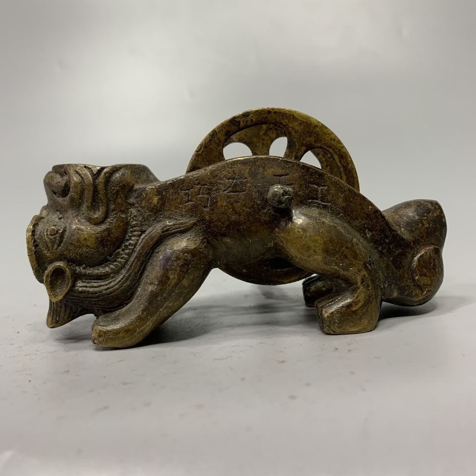 Collectible Vintage Tools - حامل حبر نحاسي عتيق بتصميم رأس
