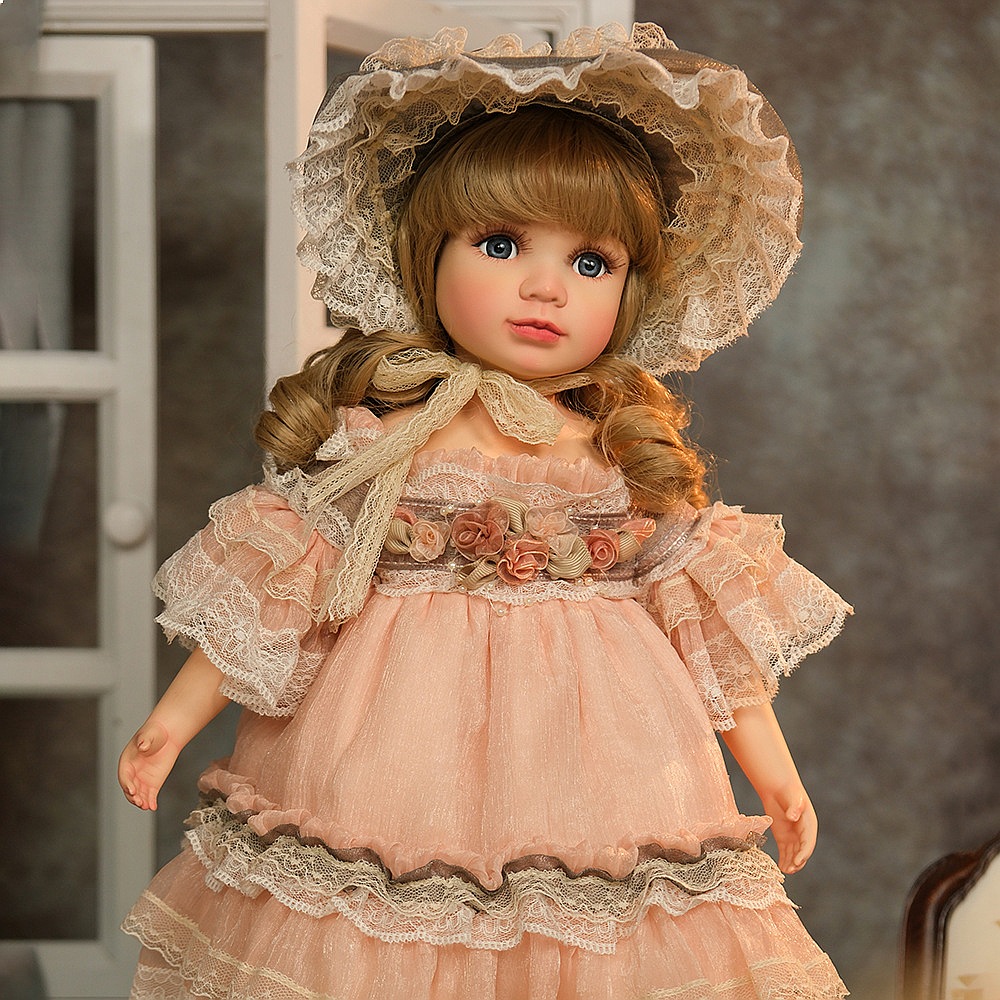 دمية خزفية عتيقة بطول 18 بوصة، - مراجعة Vintage Collectible Porcelain Dolls وسعره