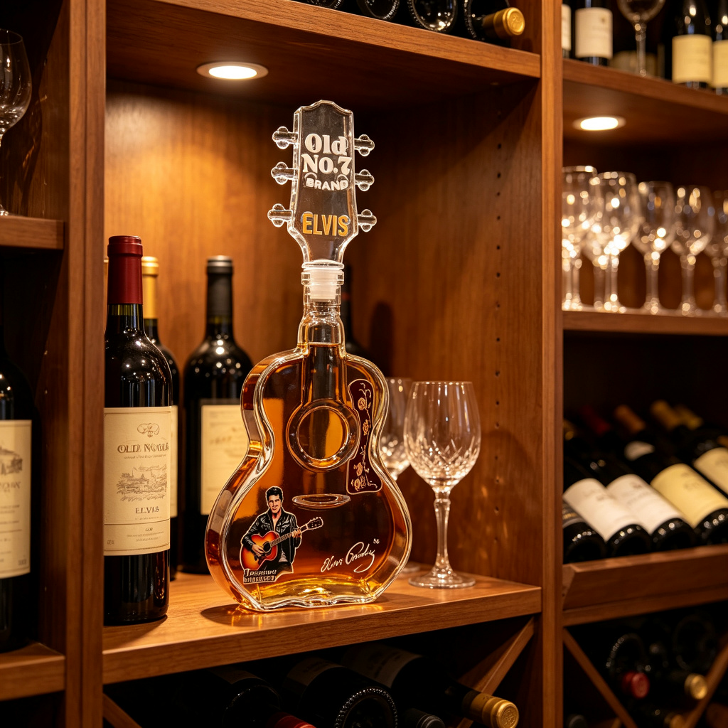 قارورة زجاجية على شكل جيتار إل - مراجعة Vintage Collectible Bottles وسعره