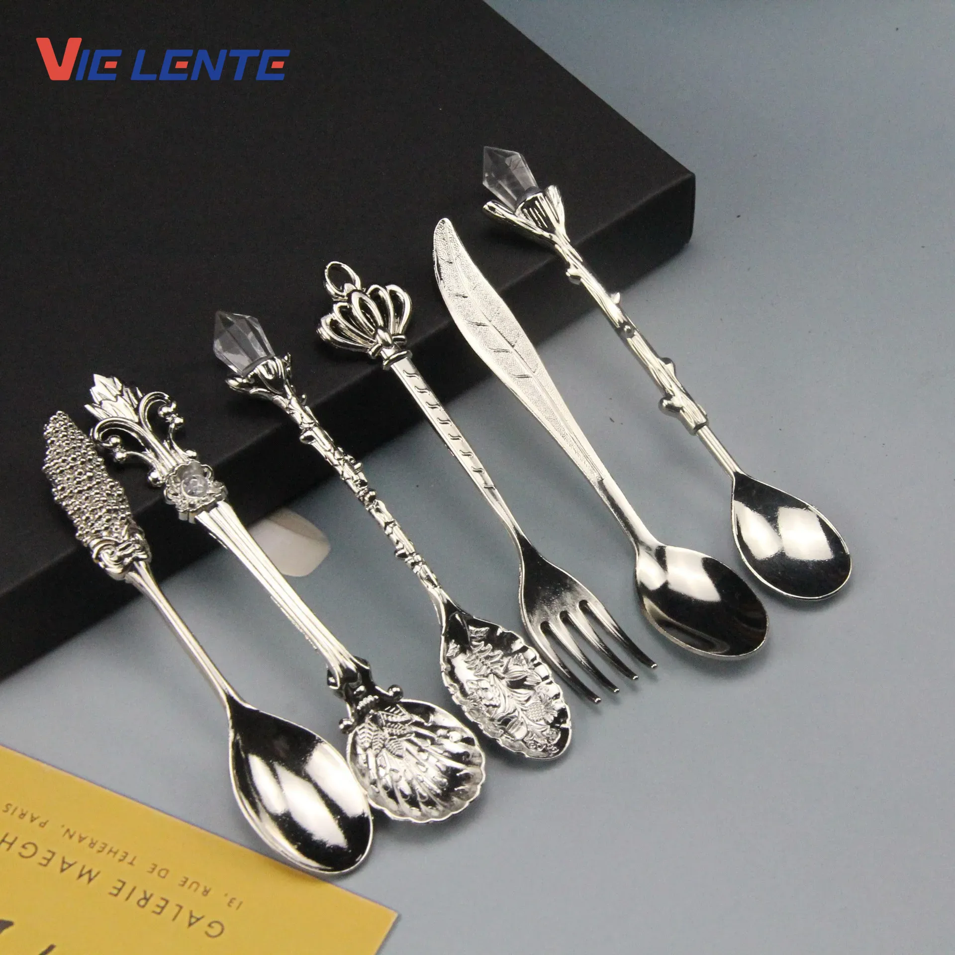 6 قطعة مجموعة الآيس كريم ملعقة - مراجعة Vintage Collectible Spoons وسعره