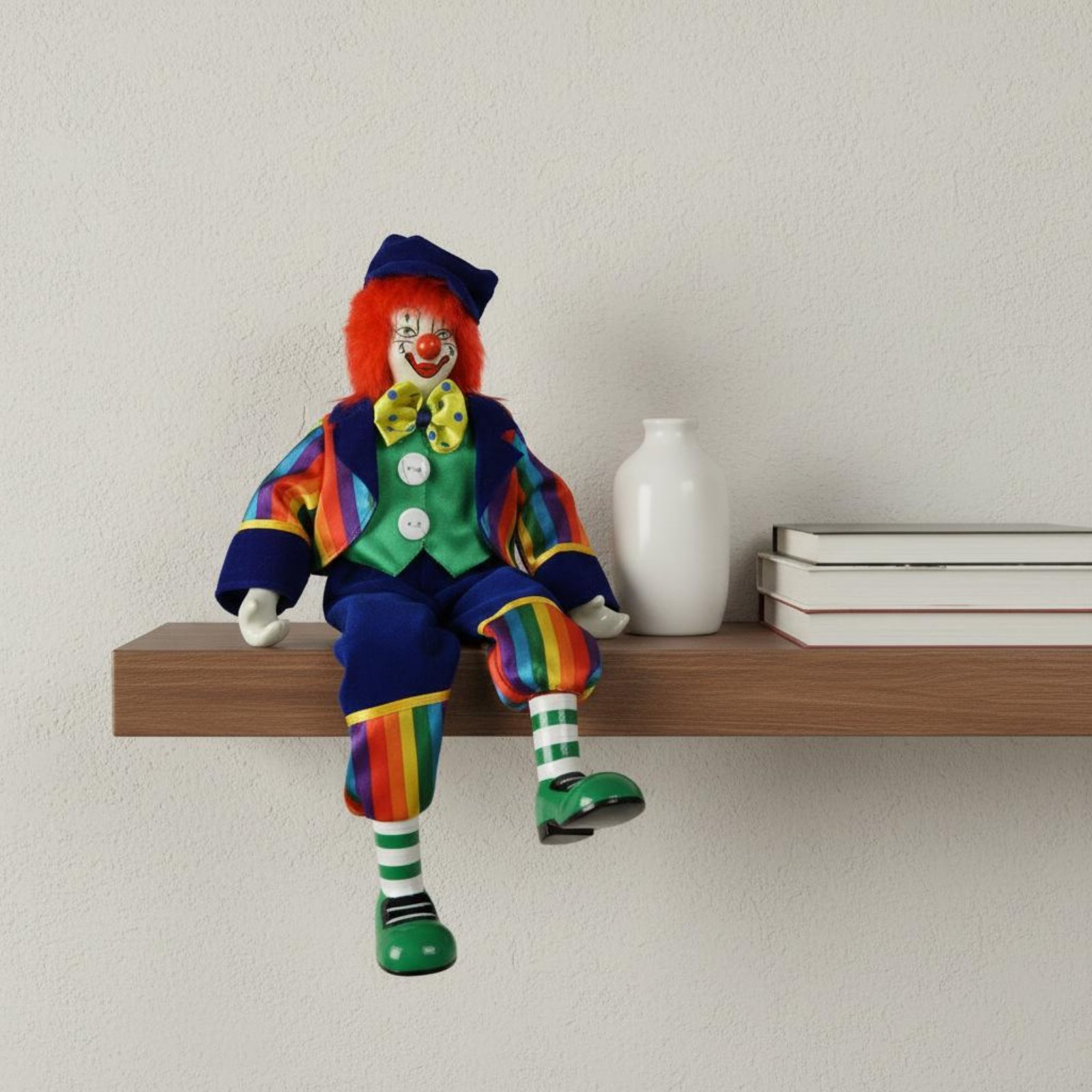 دمية مهرج معلقة الساقين مصنوعة - مراجعة Vintage Collectible Porcelain Dolls وسعره