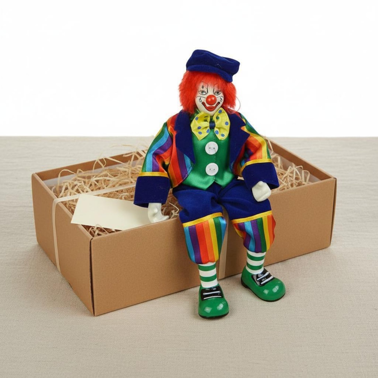 دمية مهرج معلقة الساقين مصنوعة - مراجعة Vintage Collectible Porcelain Dolls وسعره