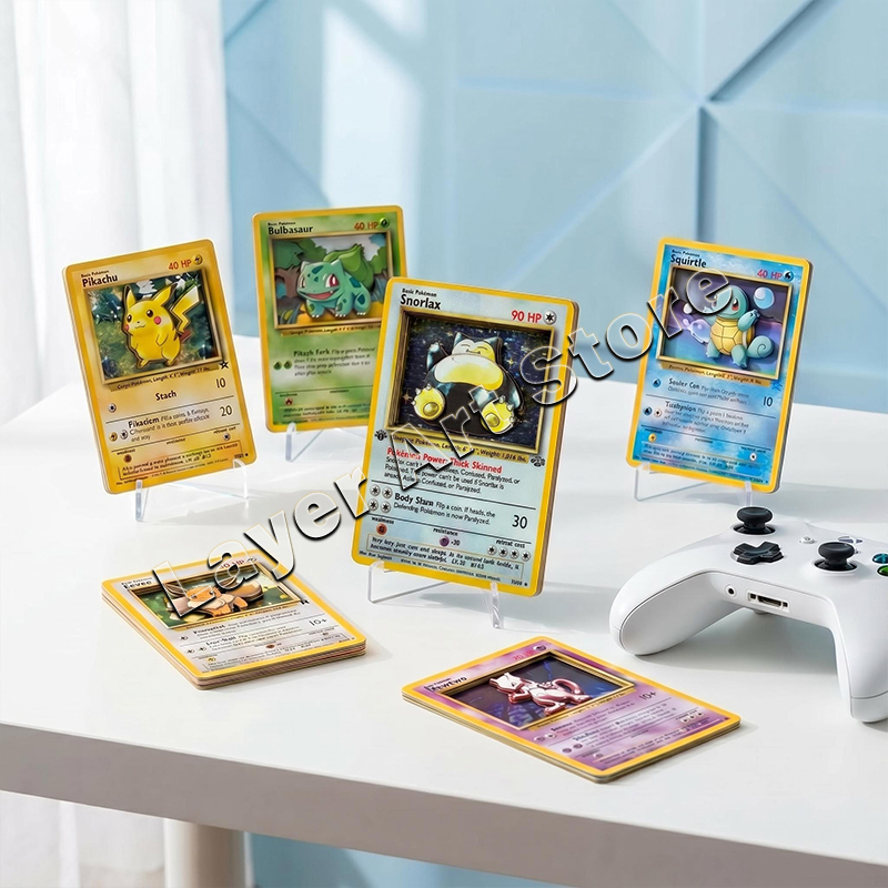 بطاقة بوكيمون ثلاثية الأبعاد م - مراجعة Vintage Pokemon Collectible وسعره