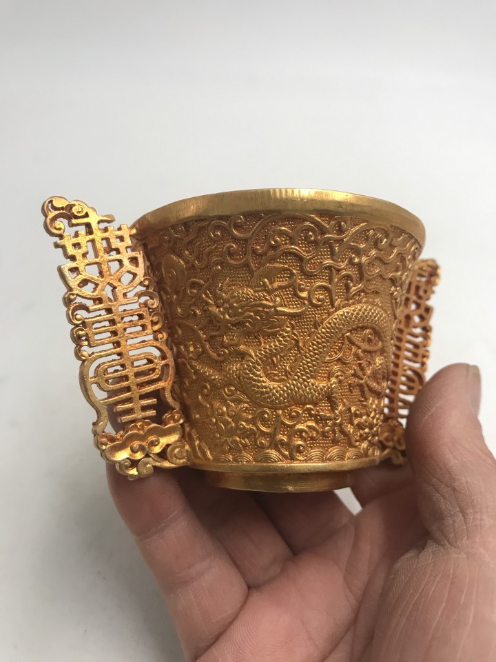 كأس نبيذ برونزي مطلي بالذهب بت - مراجعة Collectible Vintage Wine وسعره