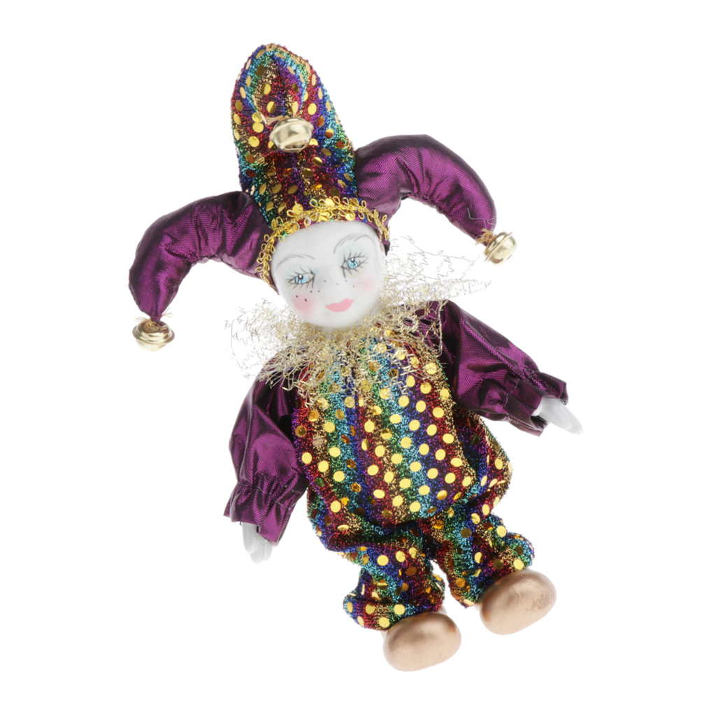 دمية مهرج خزفية قابلة للتحريك، - مراجعة Vintage Collectible Porcelain Dolls وسعره