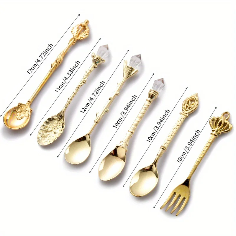 6 قطعة ملاعق خمر شوكة النمط ال - مراجعة Vintage Collectible Spoons وسعره